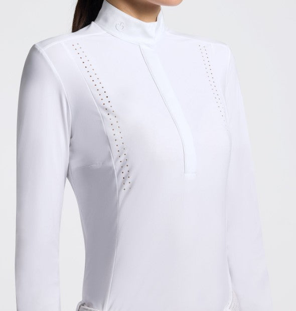 Cavalleria Toscana Long Sleeve Shirt with Perforation