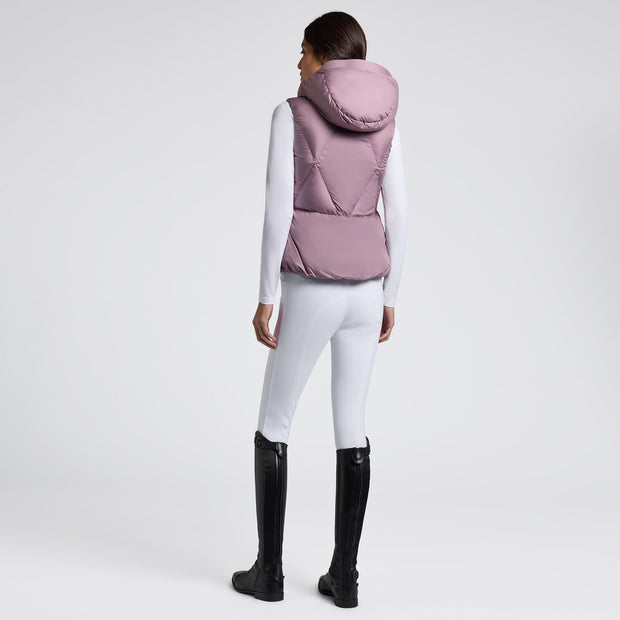 Cavalleria Toscana Women's Padded Nylon Hooded Vest